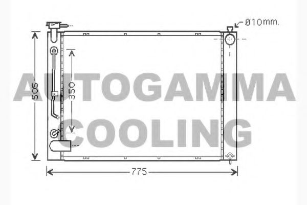 104284 AUTOGAMMA Cooling System Radiator, engine cooling