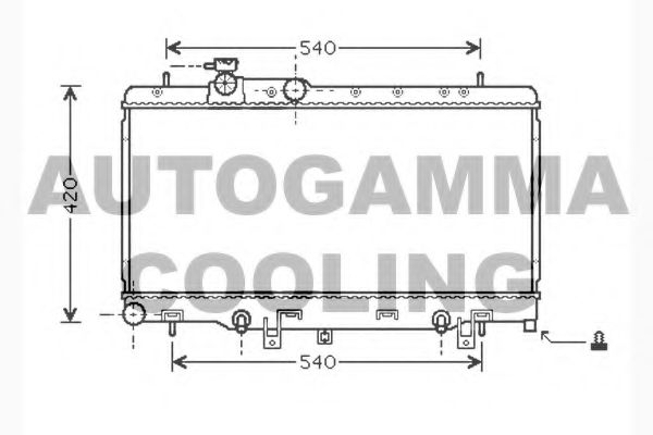 104314 AUTOGAMMA Cooling System Radiator, engine cooling