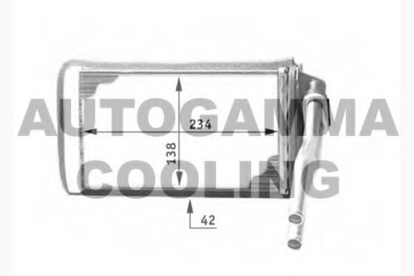 104326 AUTOGAMMA Heat Exchanger, interior heating