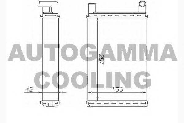 104351 AUTOGAMMA Heat Exchanger, interior heating