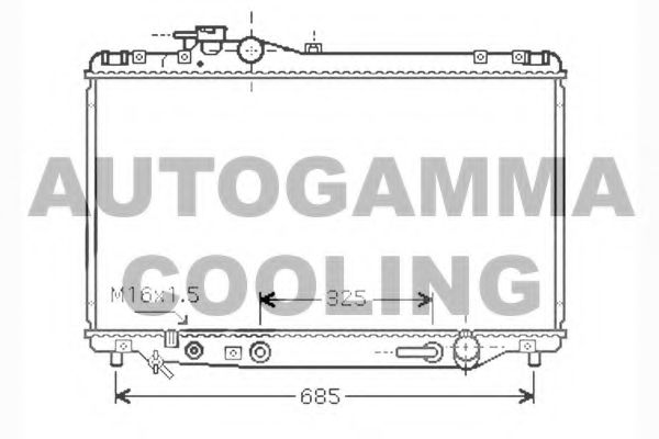104383 AUTOGAMMA Radiator, engine cooling