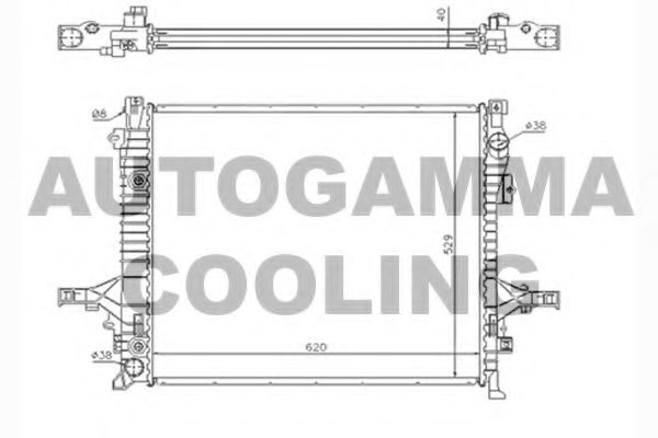 104384 AUTOGAMMA Radiator, engine cooling