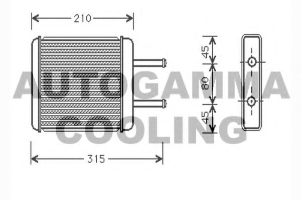104387 AUTOGAMMA Heat Exchanger, interior heating