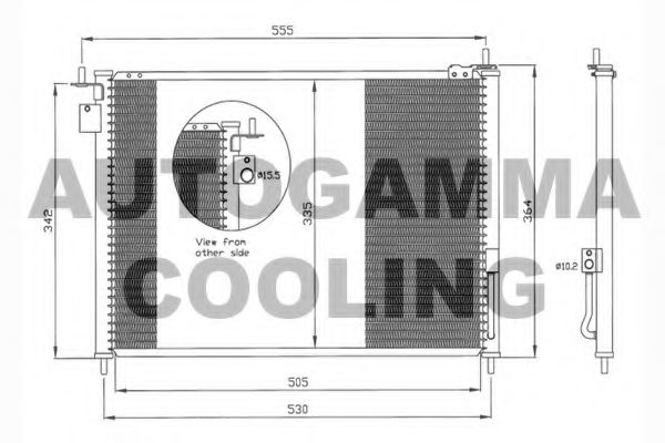 104454 AUTOGAMMA Condenser, air conditioning