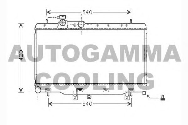 104475 AUTOGAMMA Radiator, engine cooling