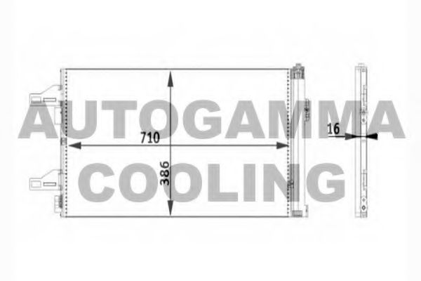 104480 AUTOGAMMA Condenser, air conditioning