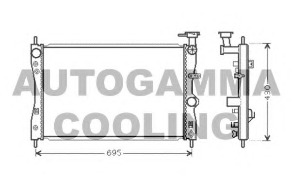 104554 AUTOGAMMA Radiator, engine cooling