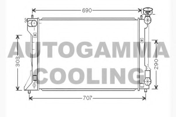 104569 AUTOGAMMA Cooling System Radiator, engine cooling