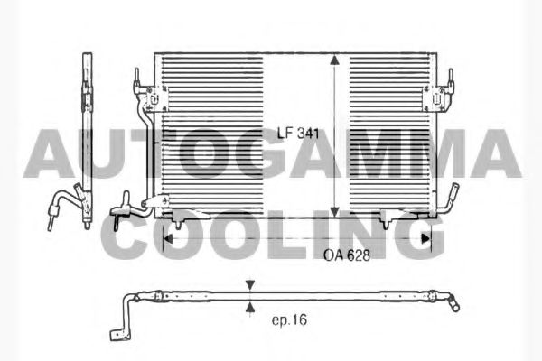 104587 AUTOGAMMA Condenser, air conditioning