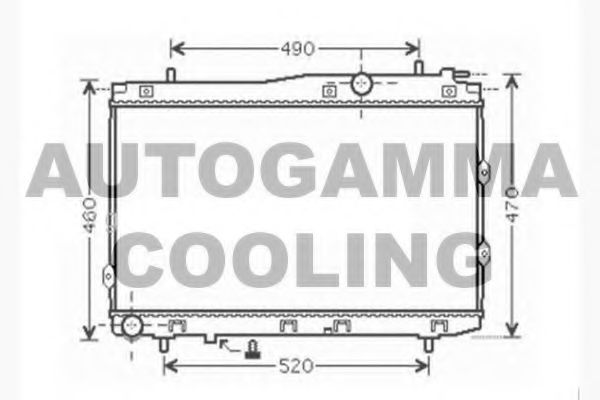 104594 AUTOGAMMA Cooling System Radiator, engine cooling