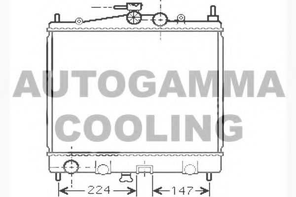 104598 AUTOGAMMA Радиатор, охлаждение двигателя