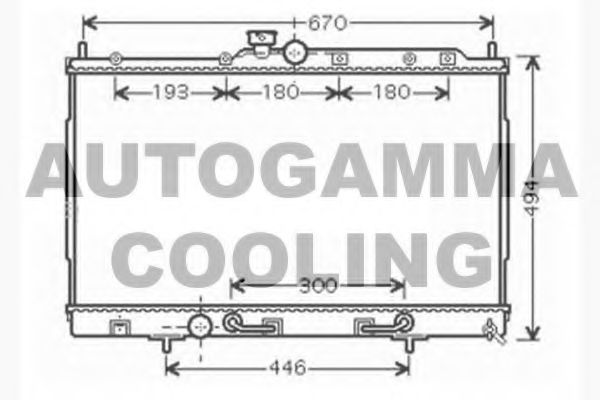 104604 AUTOGAMMA Radiator, engine cooling