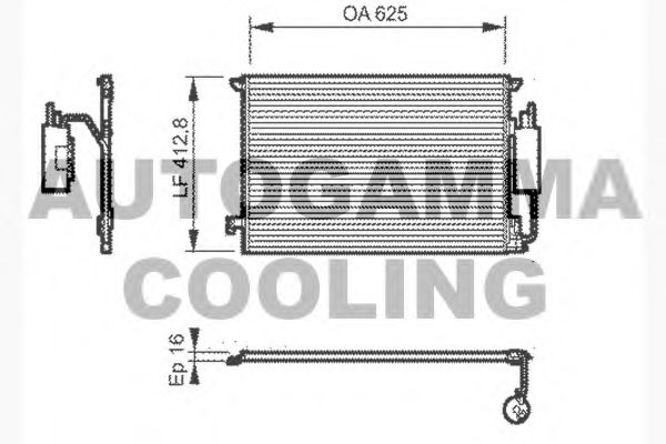 104625 AUTOGAMMA Condenser, air conditioning