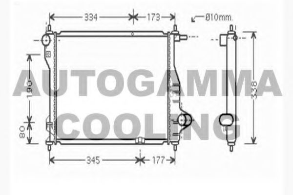 104630 AUTOGAMMA Radiator, engine cooling