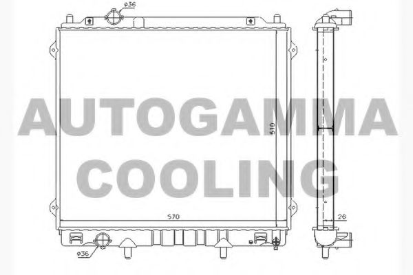 104645 AUTOGAMMA Radiator, engine cooling