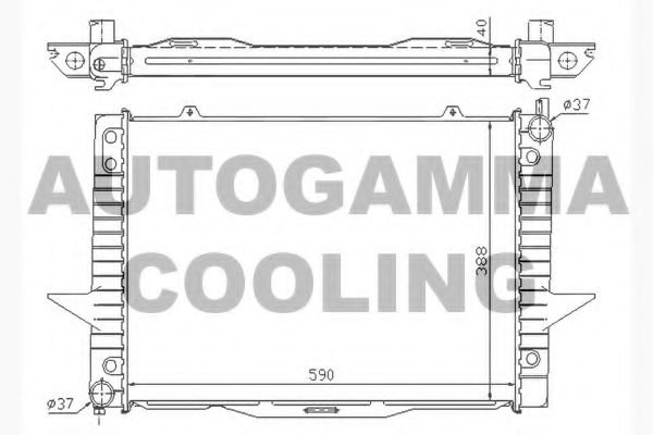 104753 AUTOGAMMA Radiator, engine cooling
