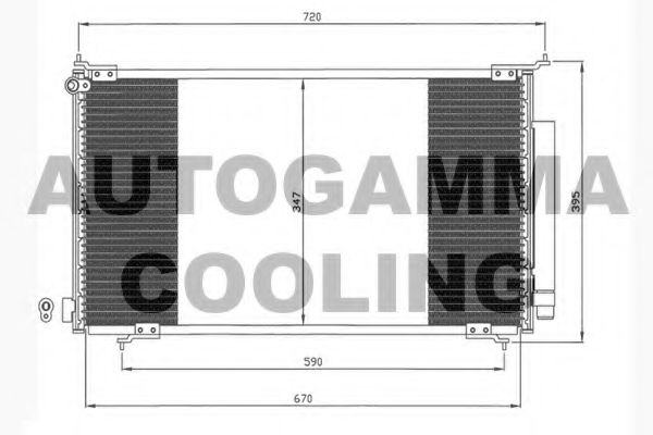 104755 AUTOGAMMA Condenser, air conditioning