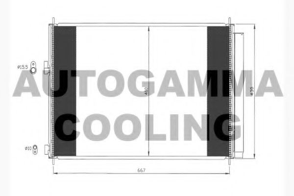 104767 AUTOGAMMA Condenser, air conditioning