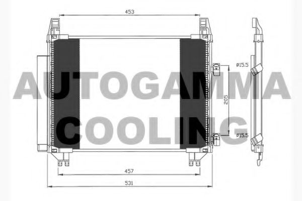 104780 AUTOGAMMA Air Conditioning Condenser, air conditioning