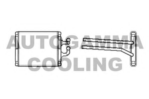 104814 AUTOGAMMA Heat Exchanger, interior heating