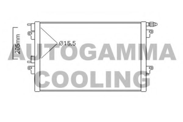 104830 AUTOGAMMA Condenser, air conditioning