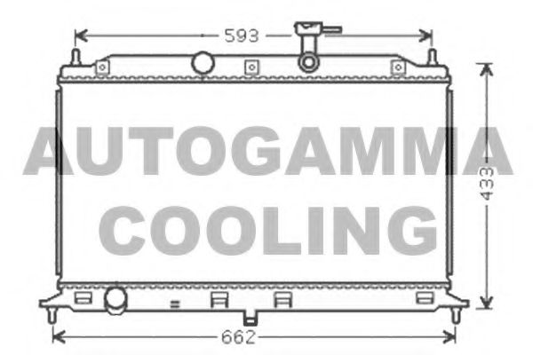 104845 AUTOGAMMA Radiator, engine cooling