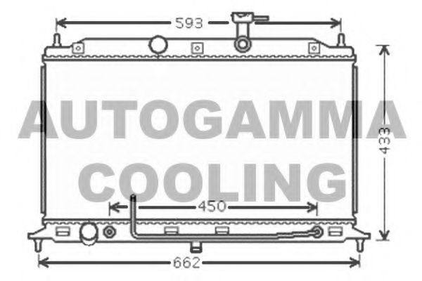 104846 AUTOGAMMA Radiator, engine cooling