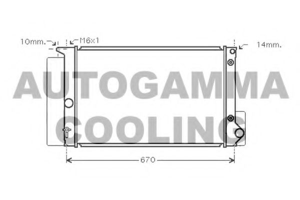 105180 AUTOGAMMA Cooling System Radiator, engine cooling