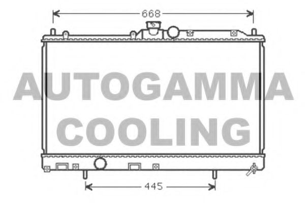105397 AUTOGAMMA Охлаждение Радиатор, охлаждение двигателя