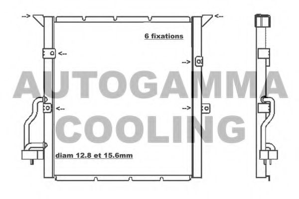 105516 AUTOGAMMA Condenser, air conditioning