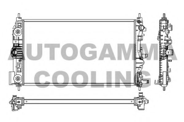 105788 AUTOGAMMA Охлаждение Радиатор, охлаждение двигателя