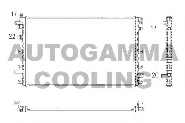 107284 AUTOGAMMA Radiator, engine cooling