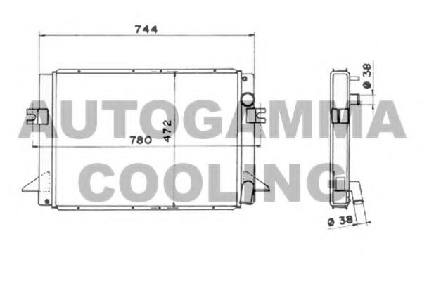 400758 AUTOGAMMA Radiator, engine cooling