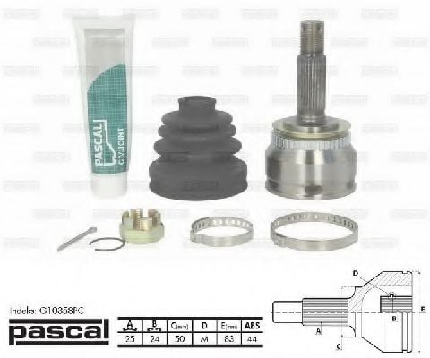 G10358PC PASCAL Final Drive Joint Kit, drive shaft
