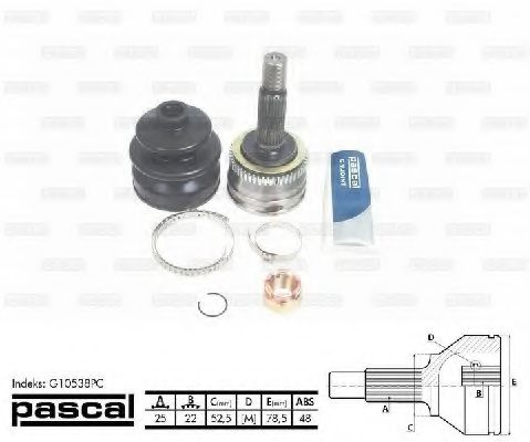 G10538PC PASCAL Final Drive Joint Kit, drive shaft