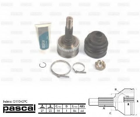 G11042PC PASCAL Final Drive Joint Kit, drive shaft