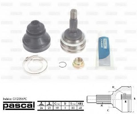 G12056PC PASCAL Final Drive Joint Kit, drive shaft