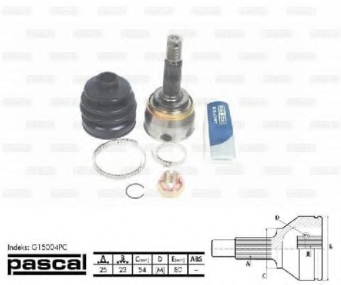 G15004PC PASCAL Final Drive Joint Kit, drive shaft