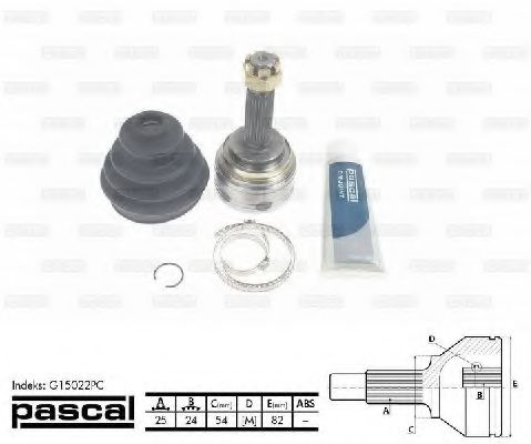 G15022PC PASCAL Final Drive Joint Kit, drive shaft
