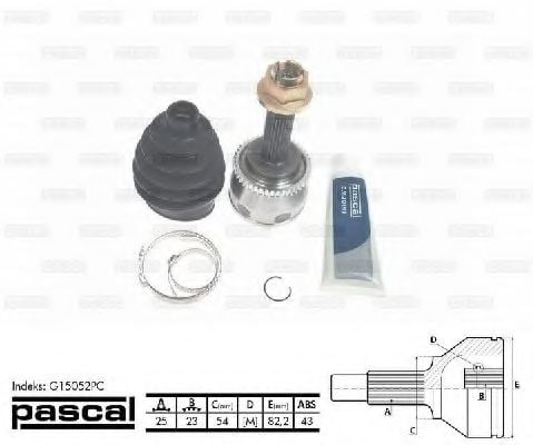 G15052PC PASCAL Final Drive Joint Kit, drive shaft