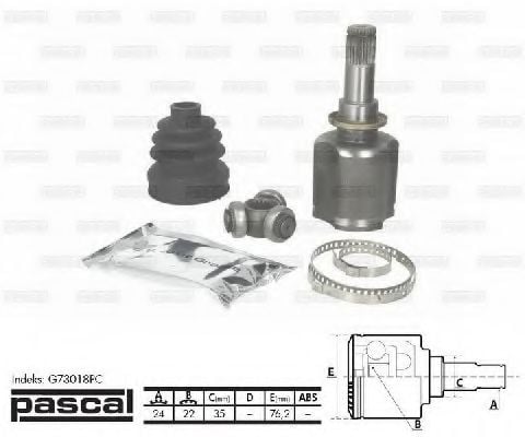 G73018PC PASCAL Final Drive Joint Kit, drive shaft