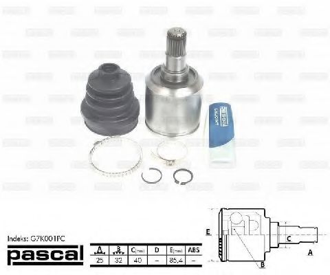 G7K001PC PASCAL Final Drive Joint Kit, drive shaft