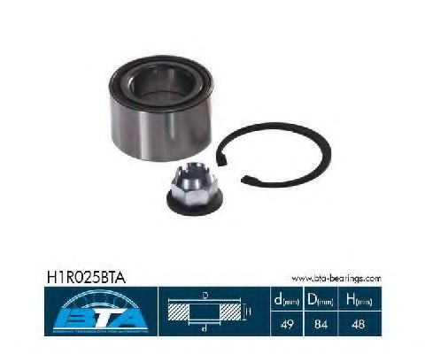 H1R025BTA BTA Wheel Bearing Kit