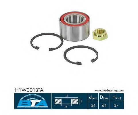 H1W001BTA BTA Wheel Bearing Kit