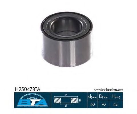 H25047BTA BTA Wheel Bearing Kit