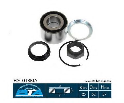 H2C018BTA BTA Wheel Bearing Kit