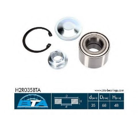 H2R035BTA BTA Wheel Bearing Kit