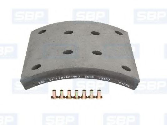 07-L19187-N00 SBP Brake System Brake Lining Kit, drum brake