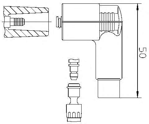 10206 WA 1 BREMI Plug, distributor; Plug, coil