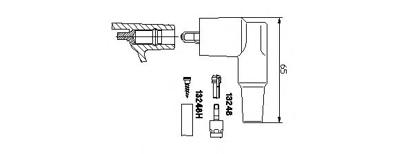 13248 BREMI Plug, distributor; Plug, coil